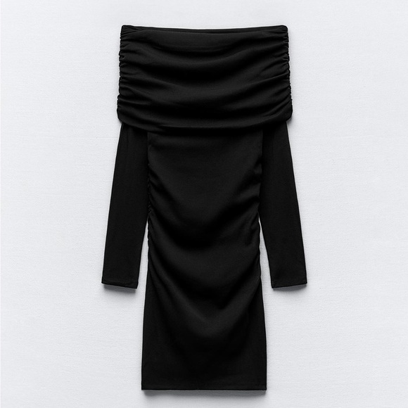 BRAND NEW Ruched Off The Shoulder Dress - Picture 1 of 1